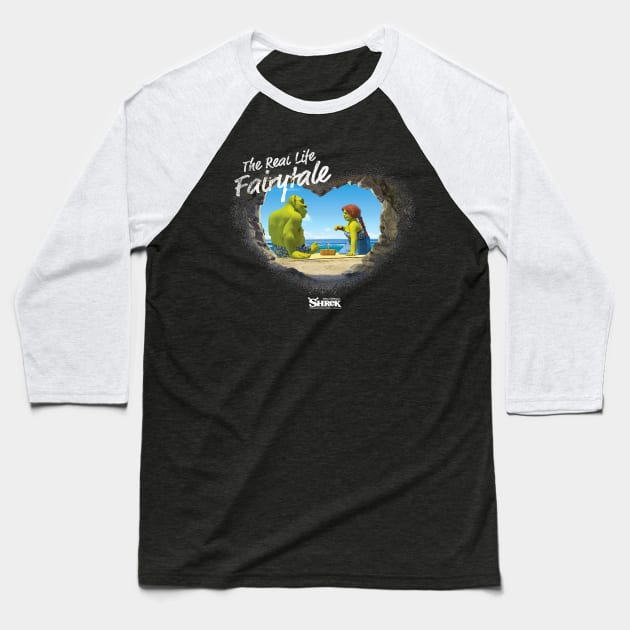 Shrek and Fiona Real Life Fairy Tale Baseball T-Shirt by jadolomadolo